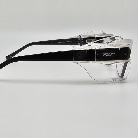 Hudson Optical DG-100 Black PSS-45 Safety Eyeglasses Frame w/ Side Shields 54mm - Picture 5 of 14
